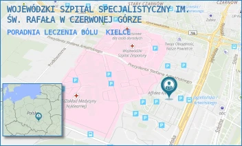 PORADNIA LECZENIA BÓLU - WOJEWÓDZKI SZPITAL SPECJALISTYCZNY IM. ŚW. RAFAŁA W CZERWONEJ GÓRZE - JAGIELLONSKA 72, KIELCE