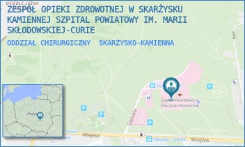 ODDZIAŁ CHIRURGICZNY - ZESPÓŁ OPIEKI ZDROWOTNEJ W SKARŻYSKU-KAMIENNEJ SZPITAL POWIATOWY IM. MARII SKŁODOWSKIEJ-CURIE - SZPITALNA 1,  SKARŻYSKO-KAMIENNA
