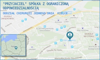 ODDZIAŁ CHIRURGII JEDNEGO DNIA - "PRZYJACIEL" SPÓŁKA Z OGRANICZONĄ ODPOWIEDZIALNOŚCIĄ - OS NA STOKU 63A, KIELCE