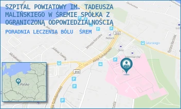 PORADNIA LECZENIA BÓLU - SZPITAL POWIATOWY IM. TADEUSZA MALIŃSKIEGO W ŚREMIE SPÓŁKA Z OGRANICZONĄ ODPOWIEDZIALNOŚCIĄ - CHEŁMOŃSKIEGO 1,  ŚREM