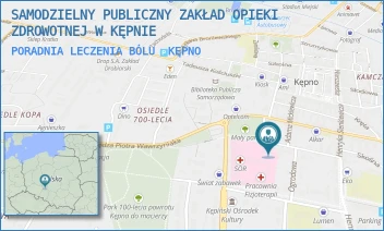 PORADNIA LECZENIA BÓLU - SAMODZIELNY PUBLICZNY ZAKŁAD OPIEKI ZDROWOTNEJ W KĘPNIE - SZPITALNA 7,  KĘPNO