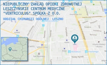 ODDZIAŁ CHIRURGII OGÓLNEJ - NIEPUBLICZNY ZAKŁAD OPIEKI ZDROWOTNEJ LESZCZYŃSKIE CENTRUM MEDYCZNE "VENTRICULUS" SPÓŁKA Z O.O. - SŁOWIAŃSKA 41,  LESZNO