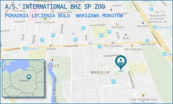 PORADNIA LECZENIA BÓLU - A.S. INTERNATIONAL BHZ SP ZOO - BOBROWIECKA 9,  WARSZAWA MOKOTÓW